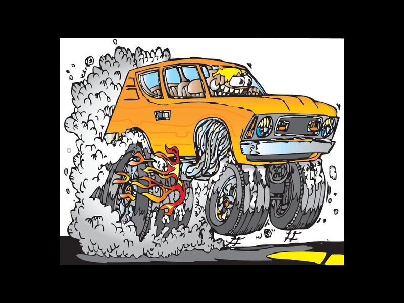 Orange Monster Truck