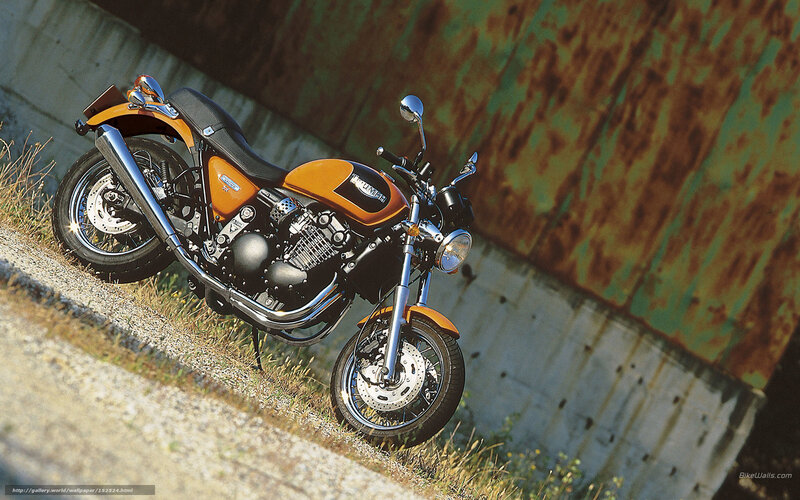 Orange Motorcycle — Dramatic