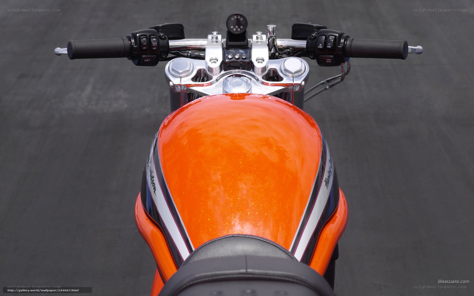 orange motorcycle fuel tank