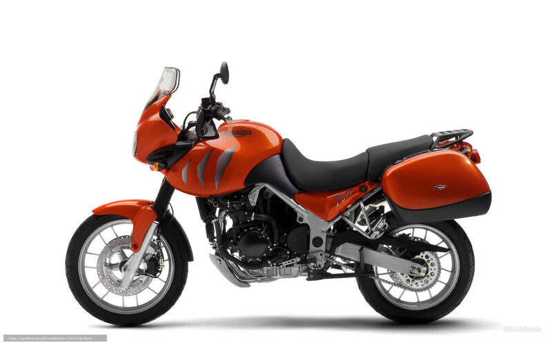 Orange Motorcycle — Neutral, Photograph