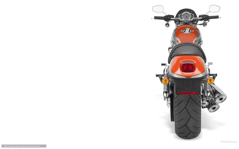 Orange Motorcycle Rear View — Neutral