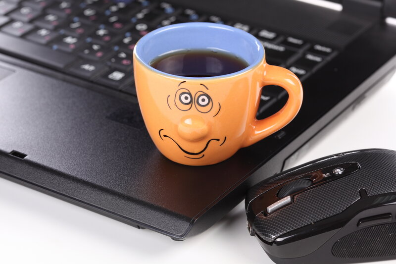 Orange Mug with Face