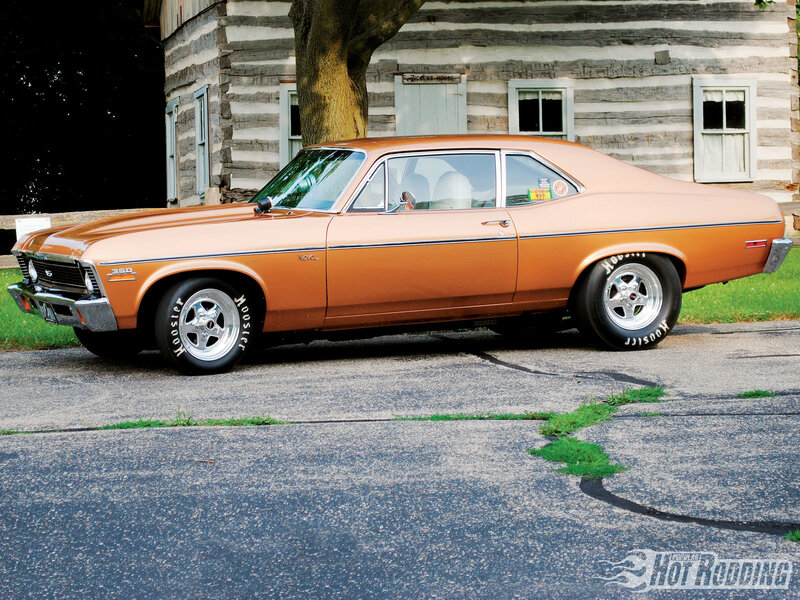 Orange Muscle Car — Brown