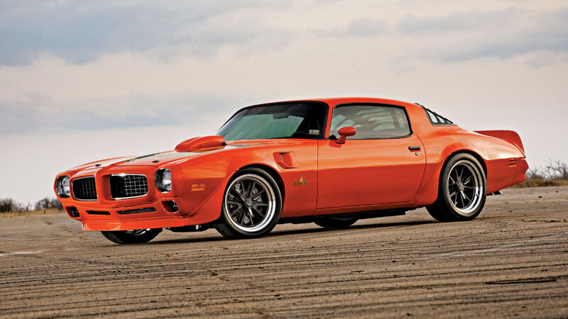 Orange Muscle Car — Dramatic, Afternoon