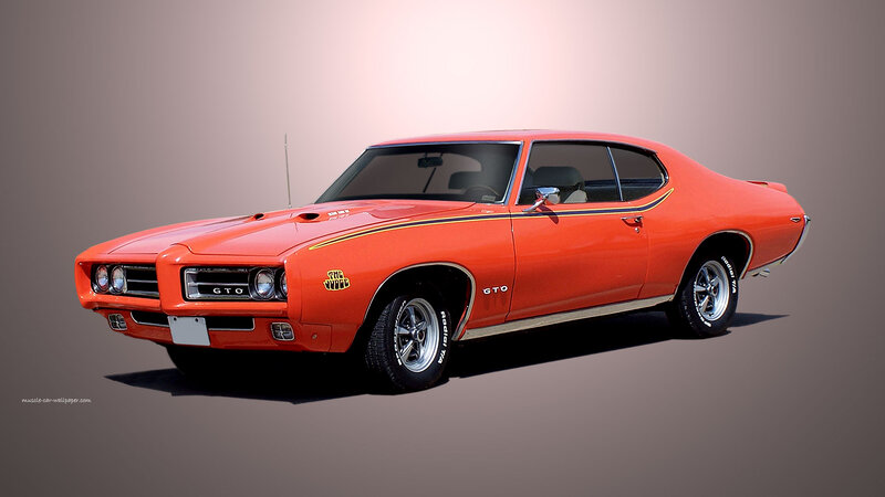 Orange Muscle Car — Dramatic, Photograph, Antenna