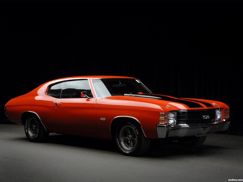 Orange Muscle Car — Dramatic, Photograph, Black Stripes