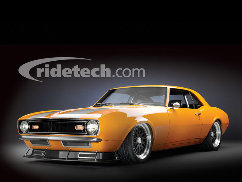 Orange Muscle Car — Dramatic, Photograph, Black Wheels