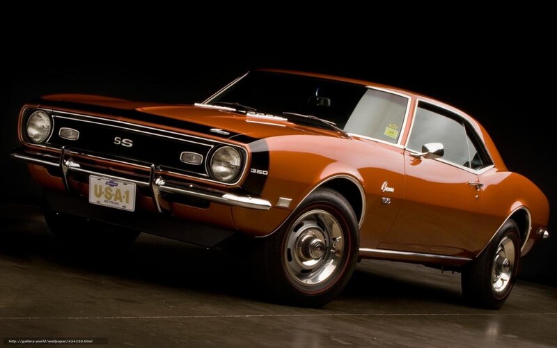 Orange Muscle Car — Dramatic, Photograph, License Plate