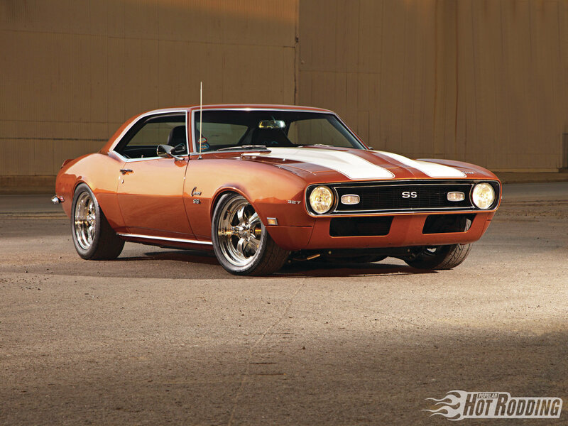 Orange Muscle Car — Dramatic, Photograph, Wall