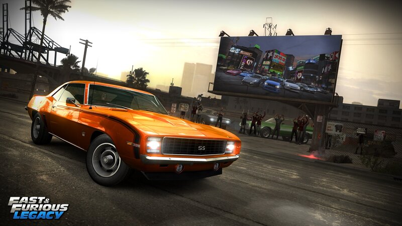 Orange Muscle Car — Dramatic, Sunset, 3d Render