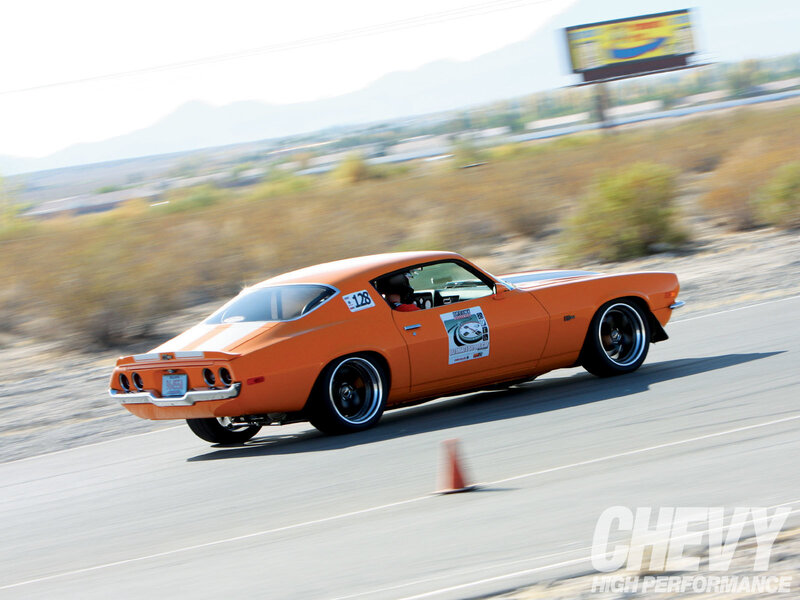 Orange Muscle Car — Dynamic, Afternoon