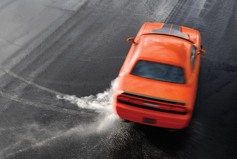 Orange Muscle Car — Dynamic, Photograph