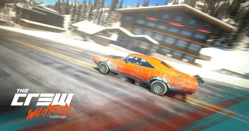 Orange Muscle Car — Dynamic, Winter