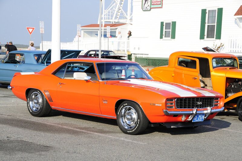 Orange Muscle Car — Outdoor, Afternoon, Photograph, Classic Cars