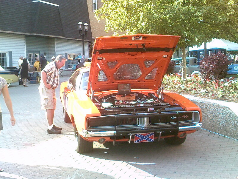 Orange Muscle Car — Outdoor, Afternoon, Photograph