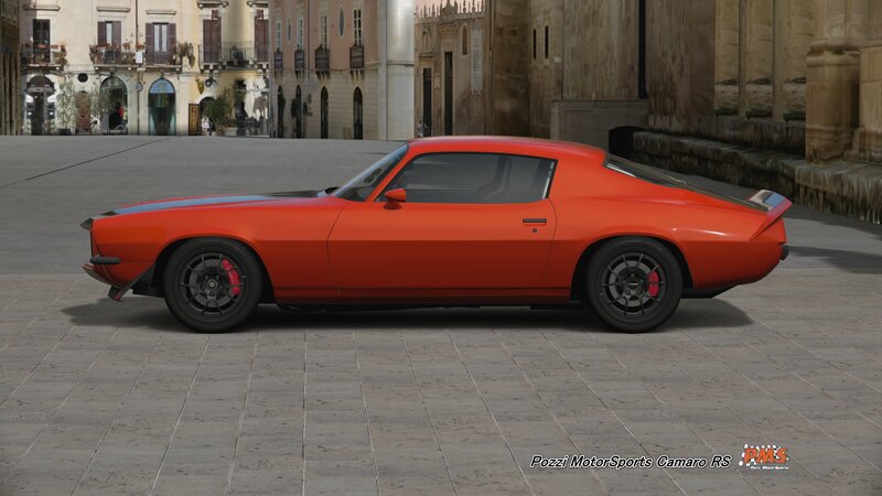 Orange Muscle Car — Red, Calm, Afternoon, 3d Render