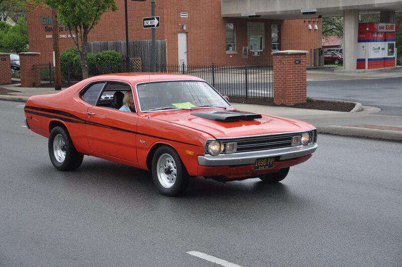 Orange Muscle Car — Red, Calm, Afternoon, Photograph