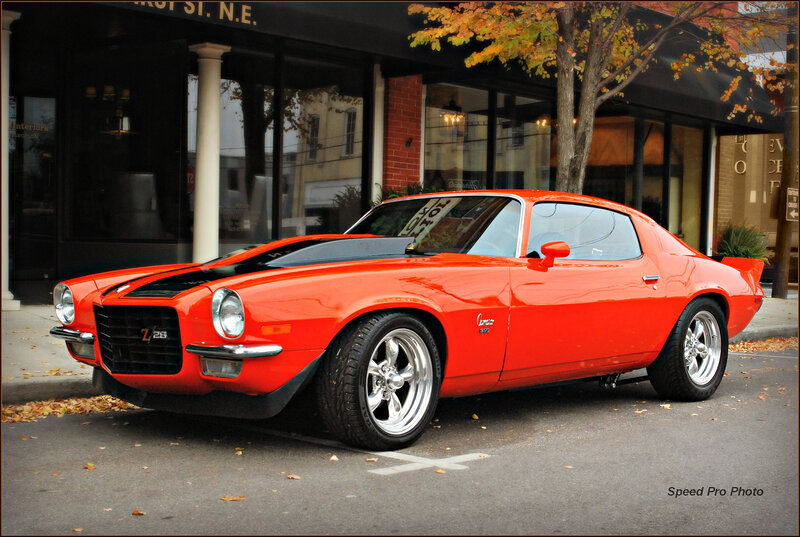 Orange Muscle Car — Red, Calm, Autumn
