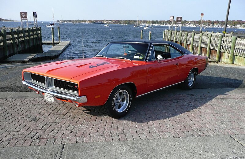 Orange Muscle Car — Red, Calm