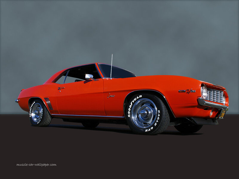 Orange Muscle Car — Red, Dramatic