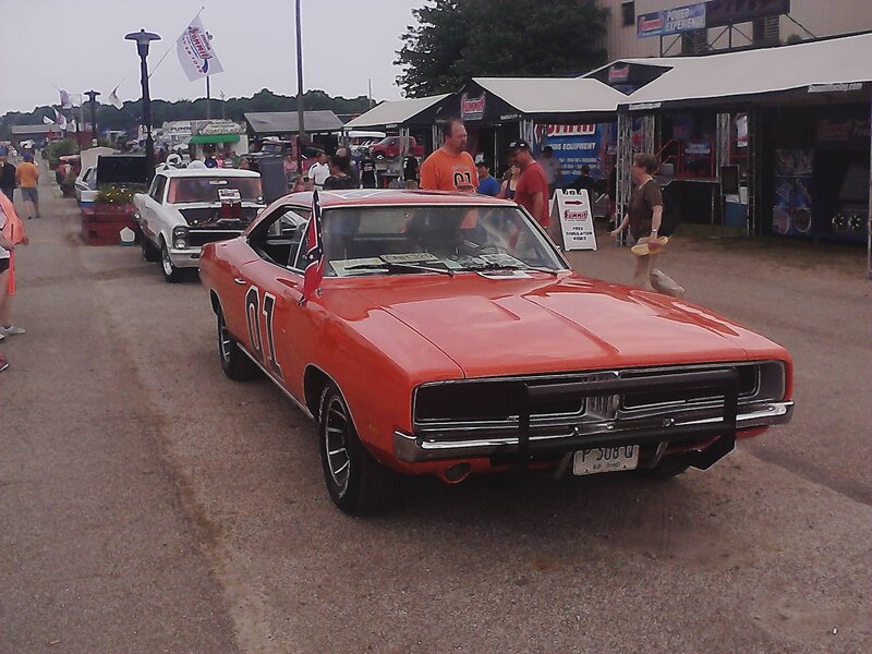 Orange Muscle Car — Red, Outdoor