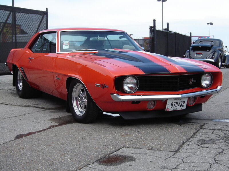 Orange Muscle Car — Red, Static