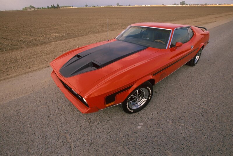 Orange Muscle Car — Red