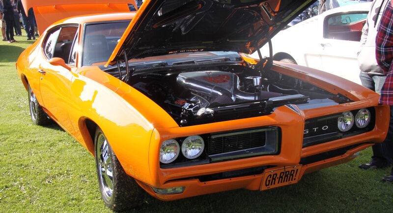 Orange Muscle Car — Showcase, Afternoon, Photograph