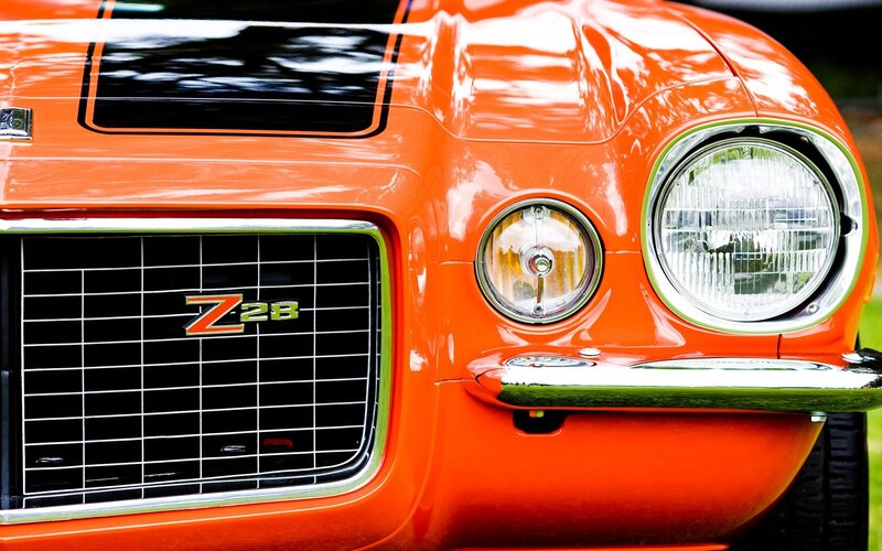 Orange Muscle Car — Vibrant