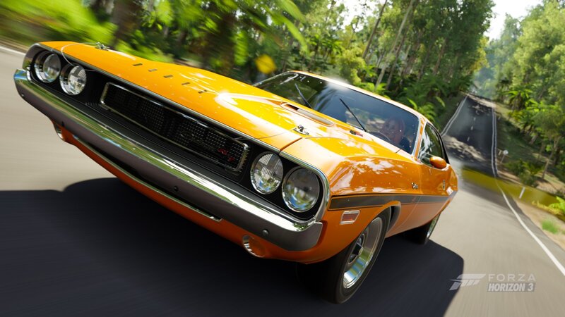Orange Muscle Car — Yellow, Dynamic