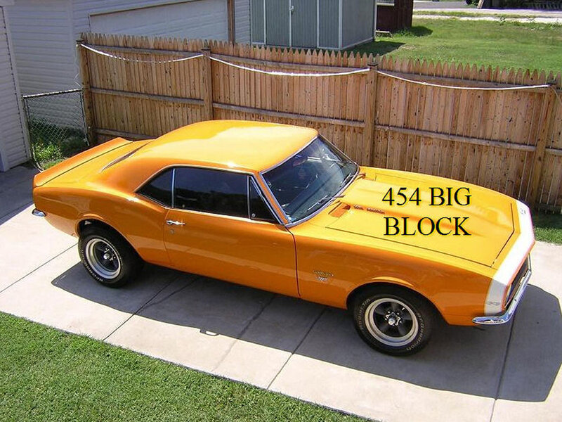 Orange Muscle Car — Yellow