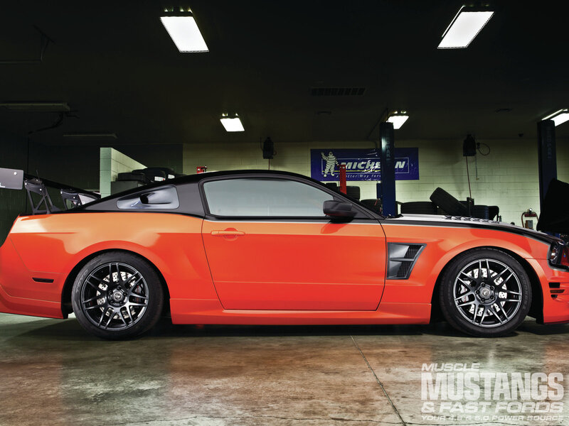 Orange Mustang Car — Dramatic, Photograph