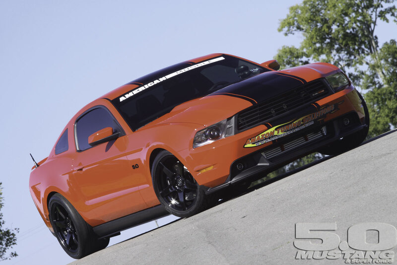 Orange Mustang Car — Dynamic, Afternoon