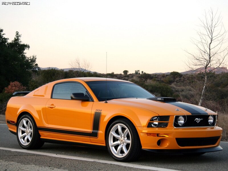 Orange Mustang Car — Serene