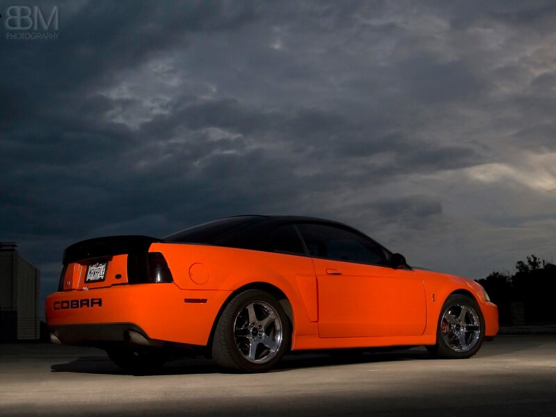 Orange Mustang Cobra — Dramatic