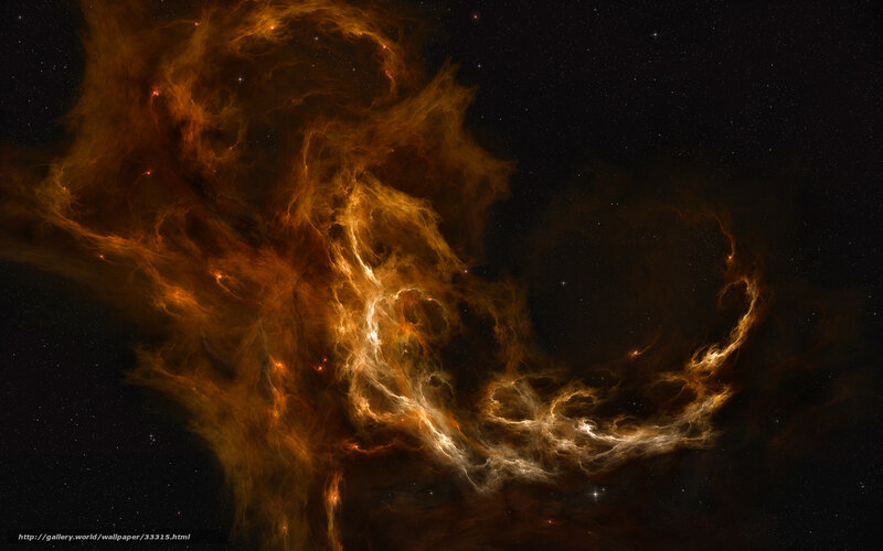 Orange Nebula in Space