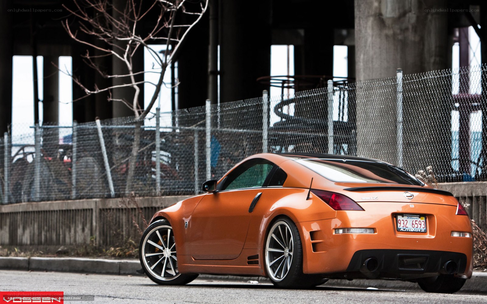 Orange Nissan 350Z sports car