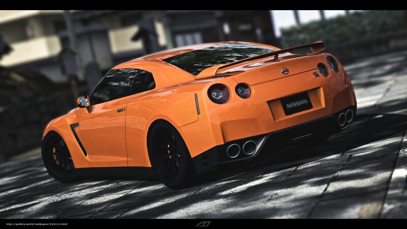 Orange Nissan GT-R — Dramatic, Afternoon