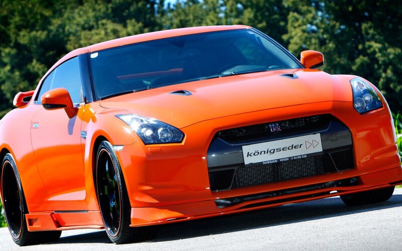 Orange Nissan GT-R — Dramatic