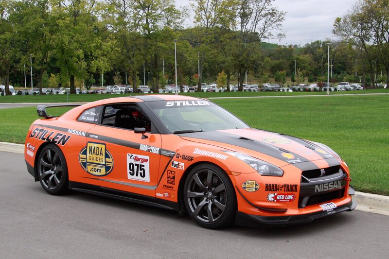 orange nissan gt-r race car