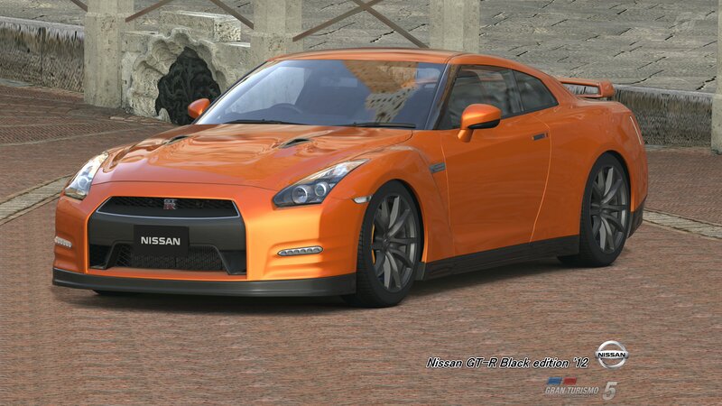 Orange Nissan GT-R