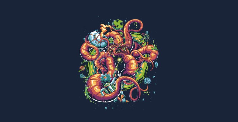 Orange Octopus Creature — Chaotic