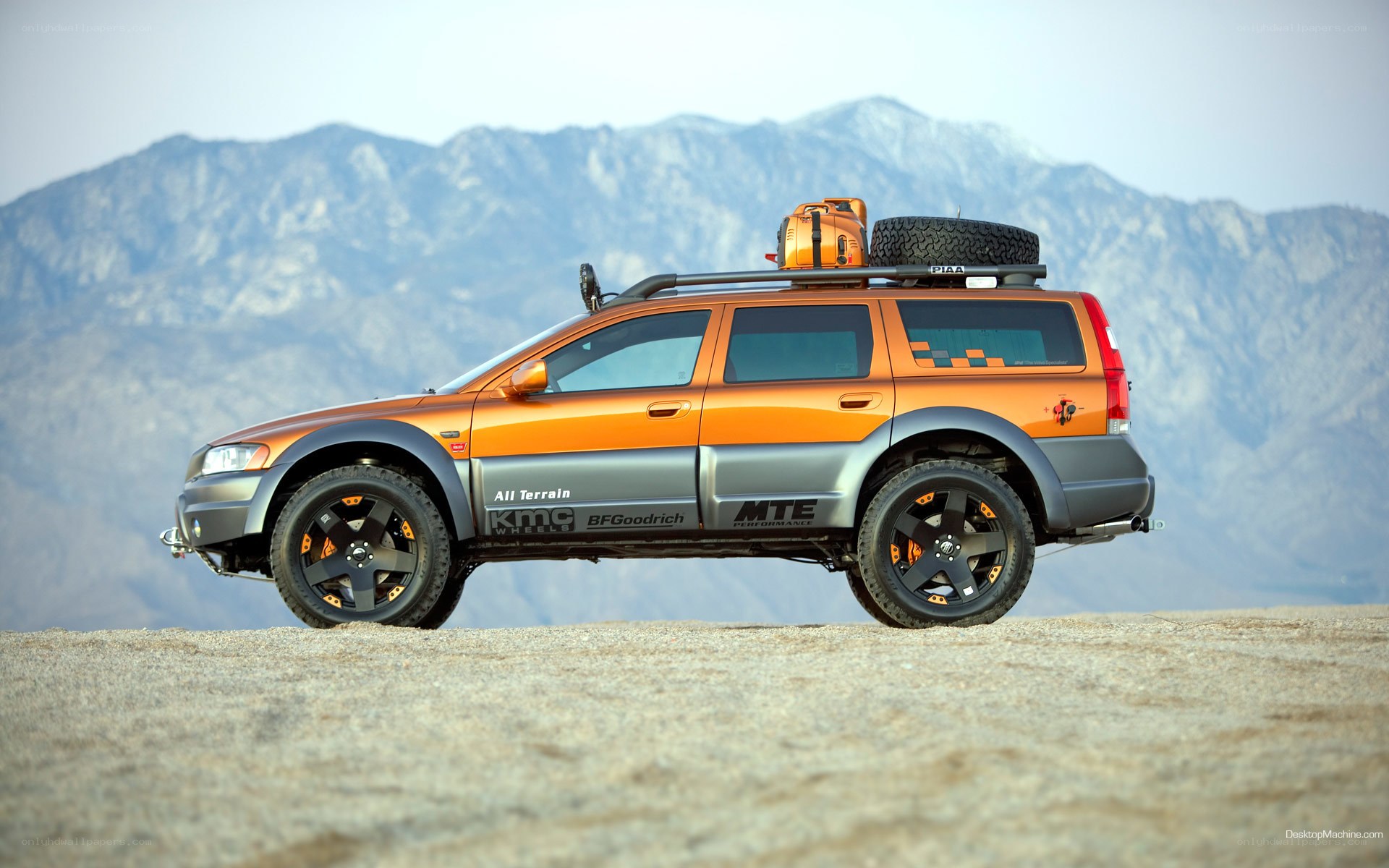 orange off-road station wagon