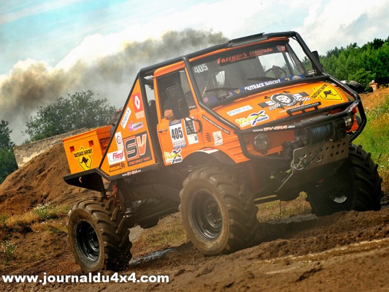 Orange Off-road Truck — Action-packed