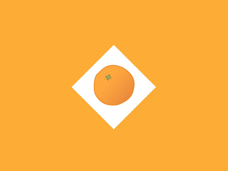 orange on white napkin