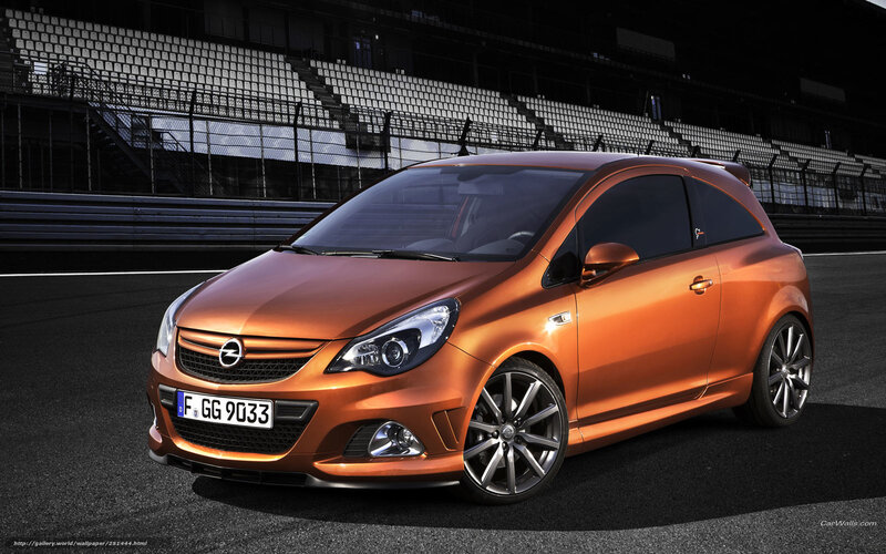 Orange Opel Corsa Car — Dramatic