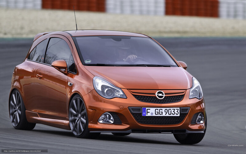 Orange Opel Corsa Car — Dynamic