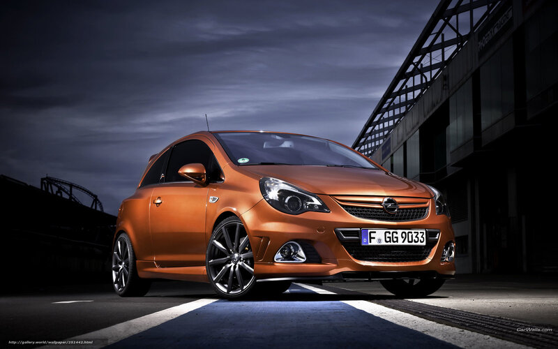Orange Opel Corsa Car