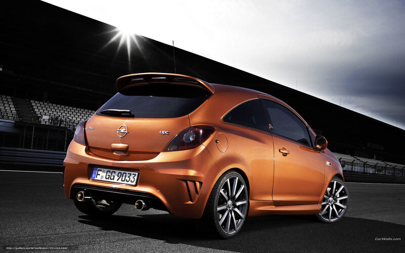 Orange Opel Corsa OPC — Dramatic