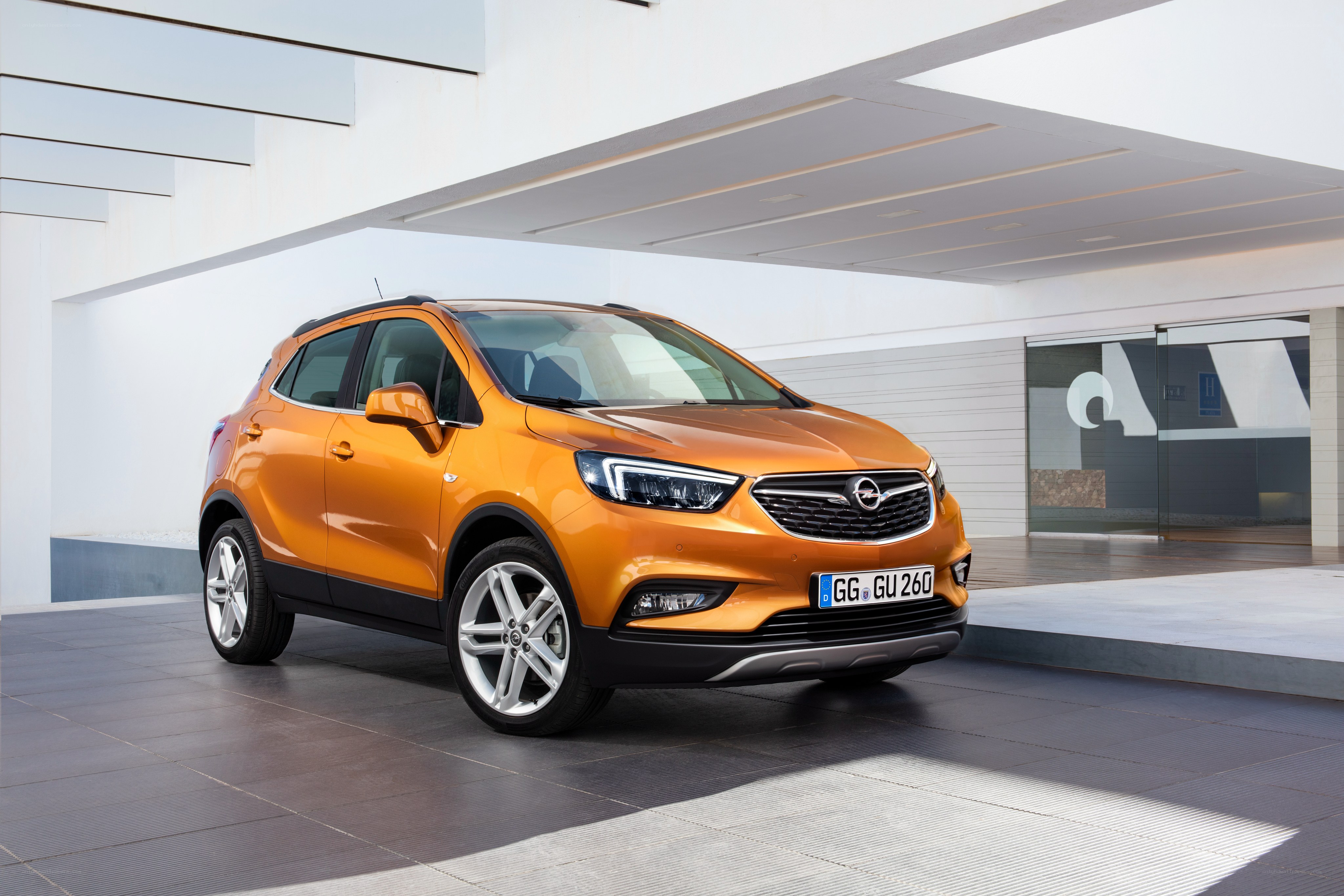 Orange Opel Mokka X SUV